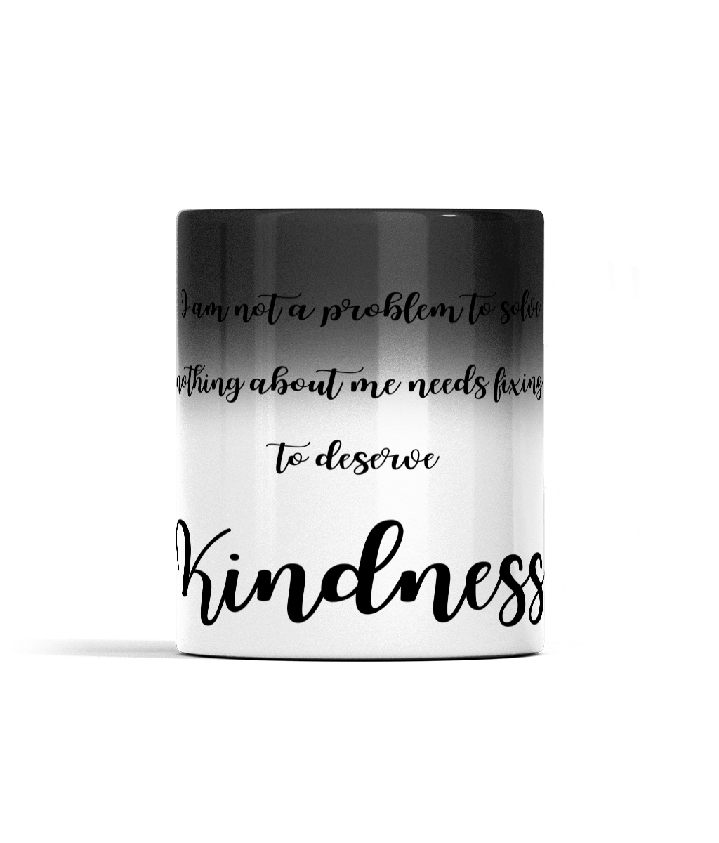 11oz Black Colour Changing Mug Kindness Mug