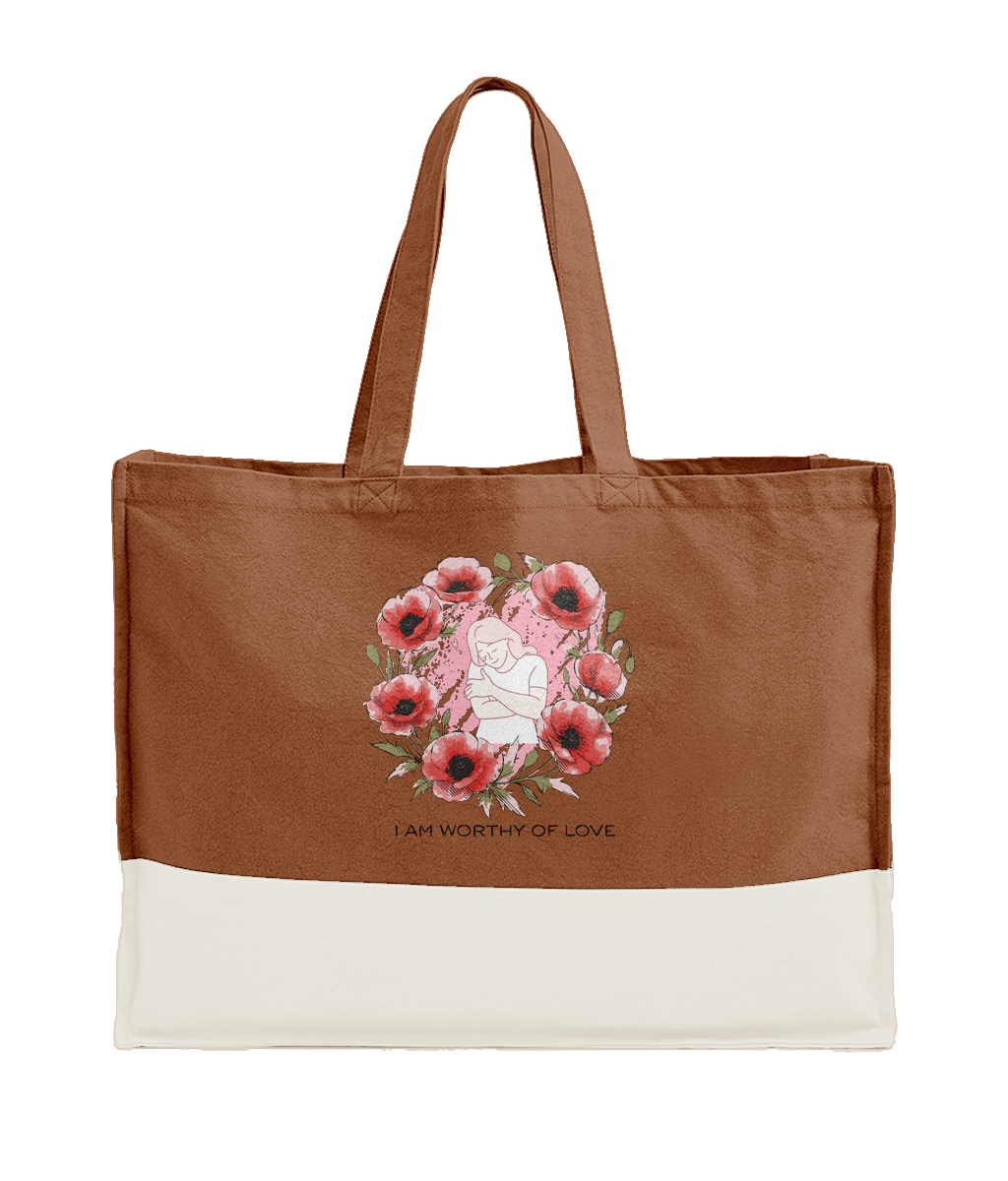 I Am Worthy of Love Tote Bag | BodyKindness