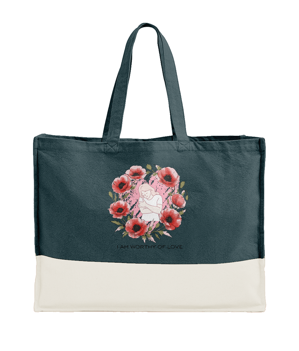 I Am Worthy of Love Tote Bag | BodyKindness