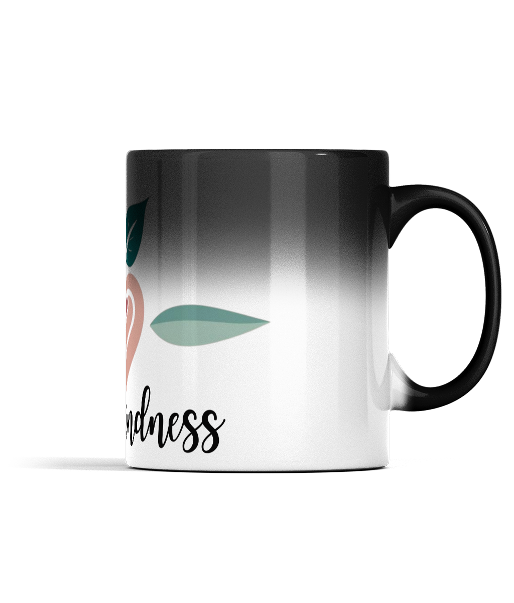 11oz Black Colour Changing Mug BodyKindness Logo  Colour changing Mug