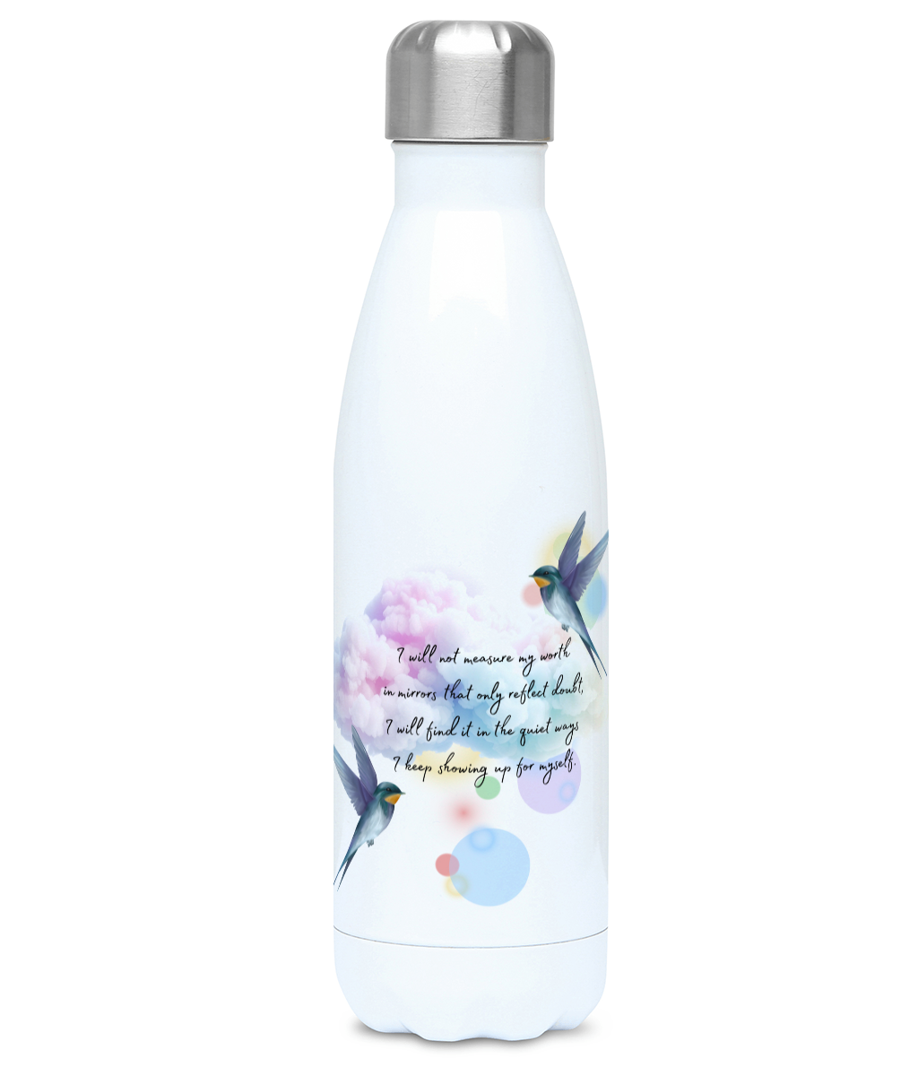 I Keep Showing Up for Myself Water Bottle 500ml | BodyKindness